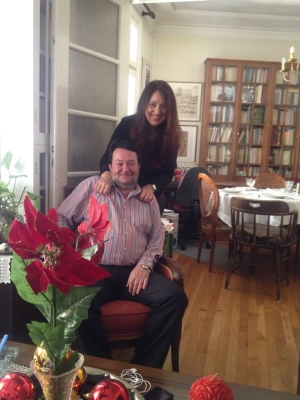 Με τη σύζυγό του και συνεργάτριά του Ζωή Μπέλλα, το 2015, λίγες εβδομάδες πριν από το θάνατο του Δημήτρη Αρμάου.  